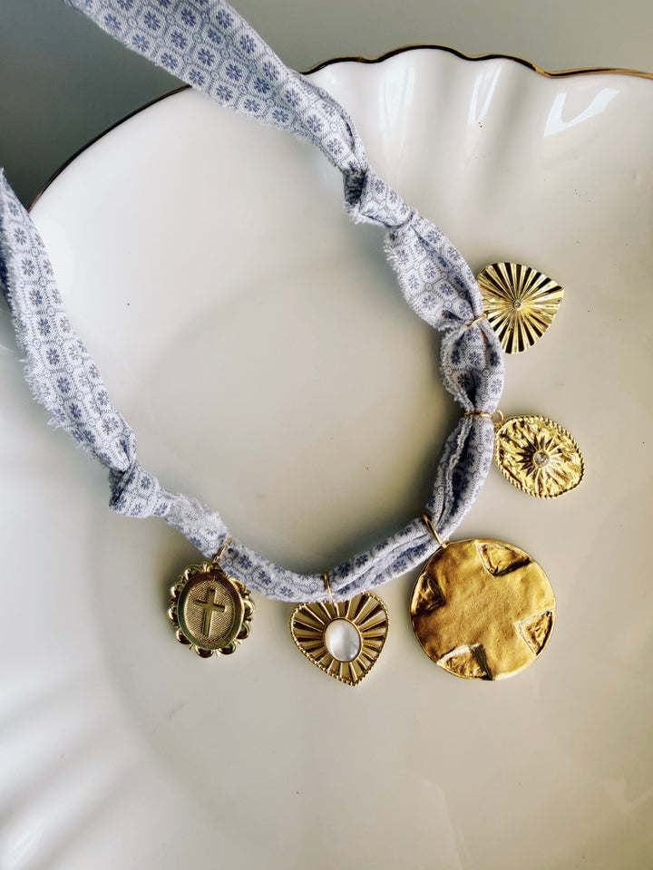 Lord's Prayer Lilac Necklace