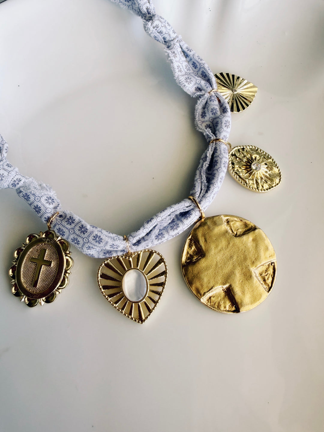 Lord's Prayer Lilac Necklace