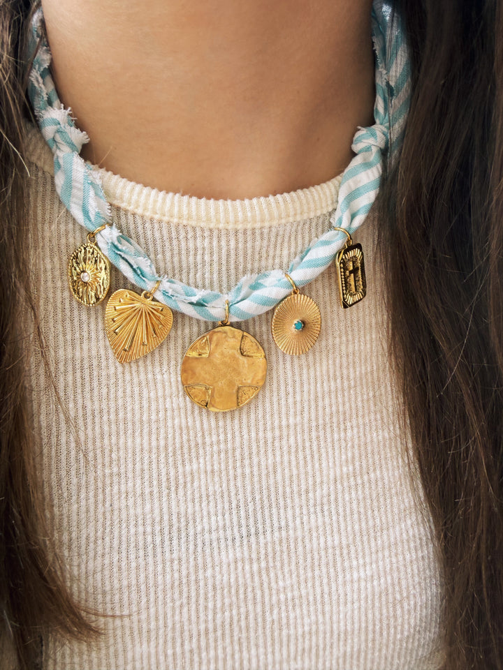 Lord's Prayer Seersucker Necklace