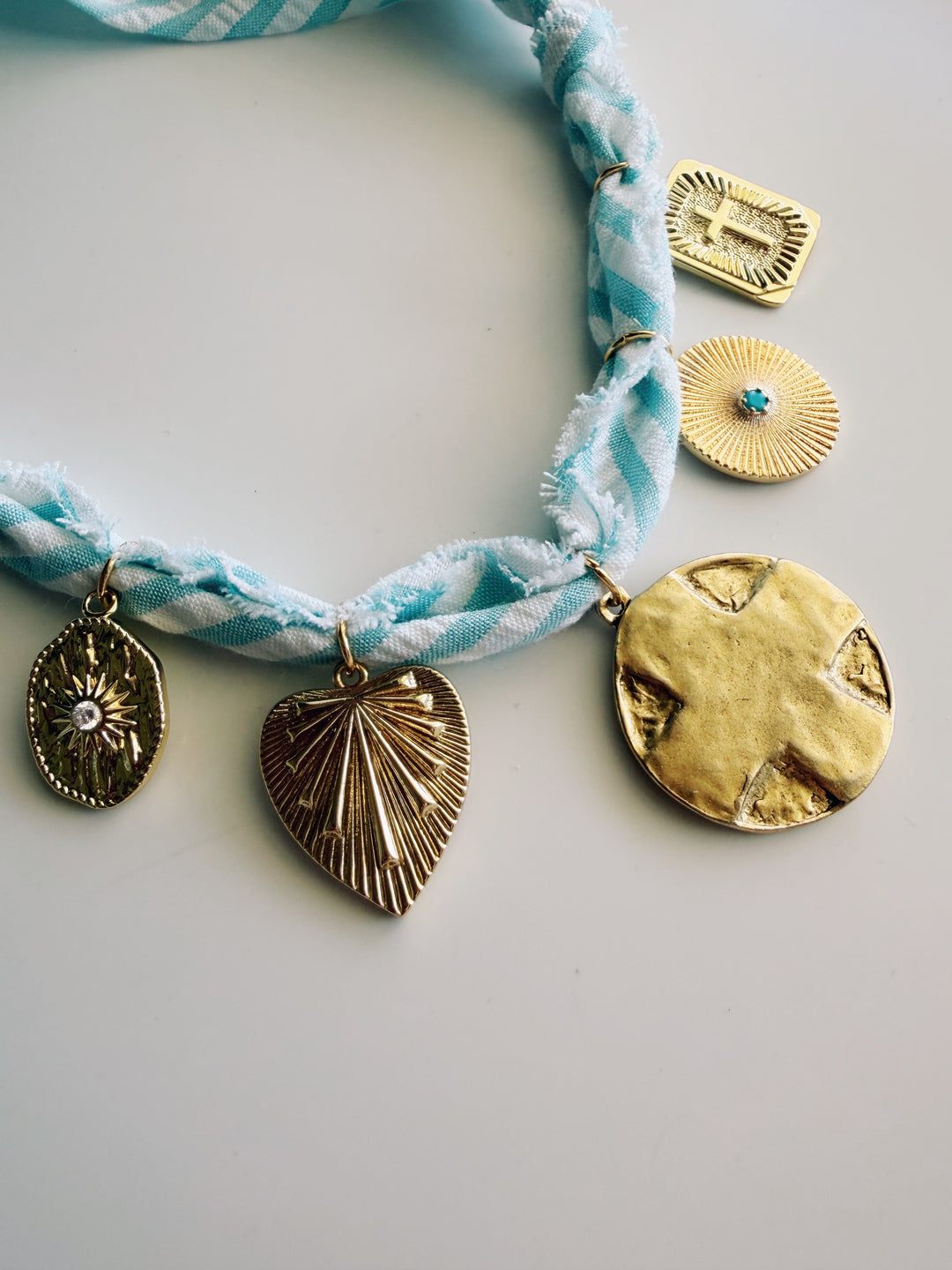 Lord's Prayer Seersucker Necklace