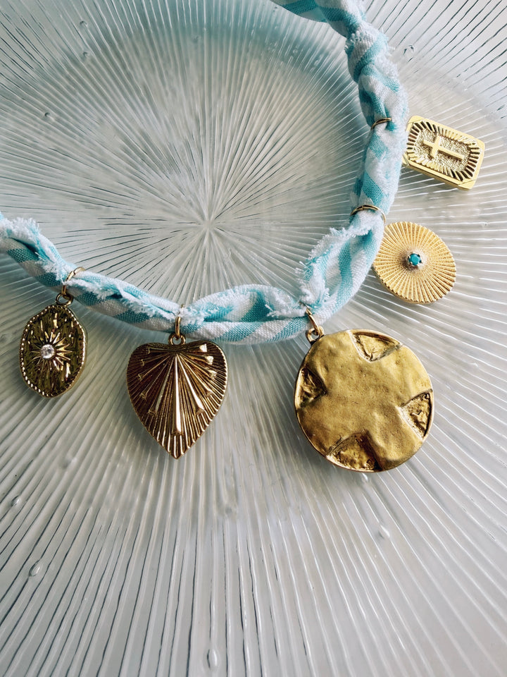 Lord's Prayer Seersucker Necklace