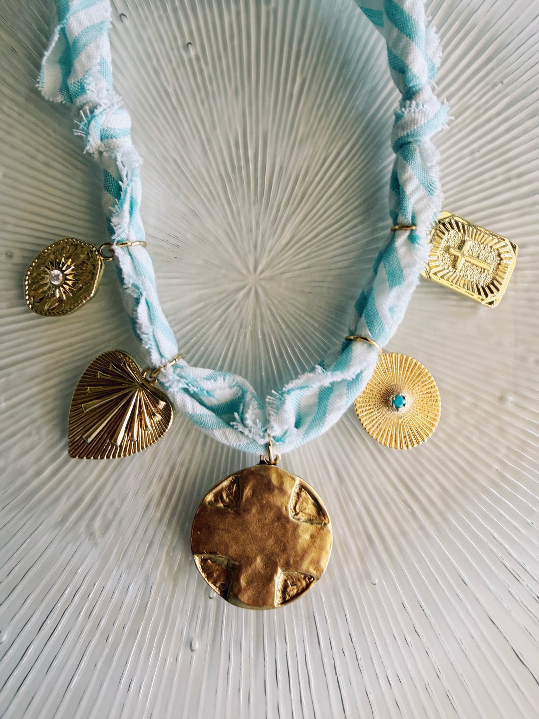 Lord's Prayer Seersucker Necklace