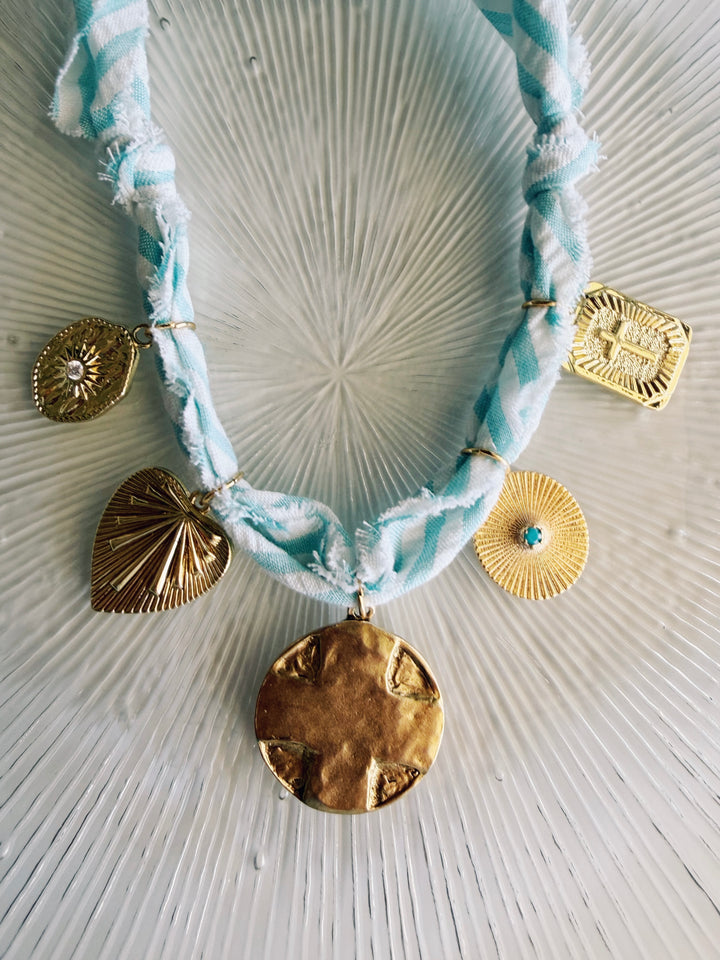 Lord's Prayer Seersucker Necklace