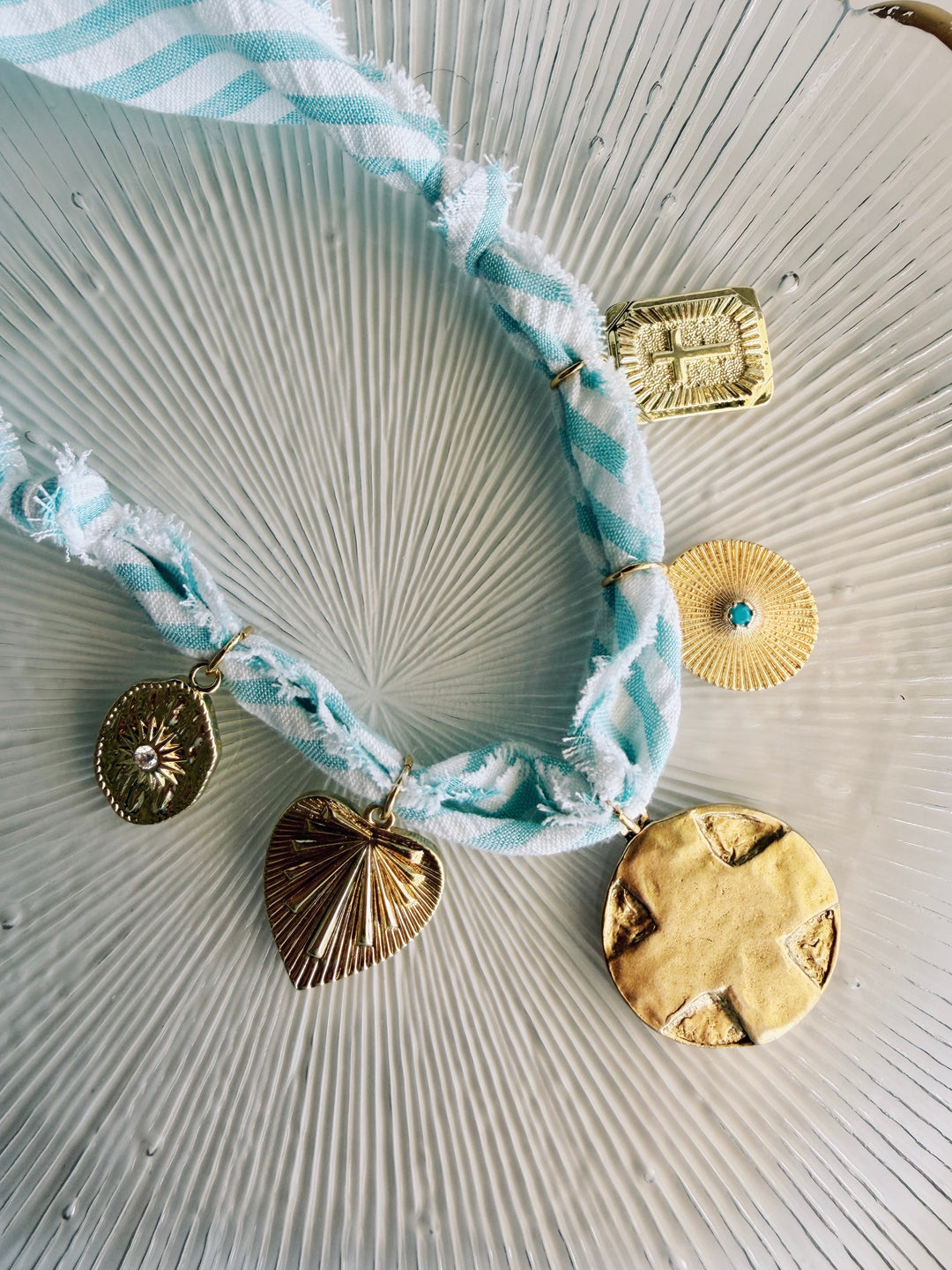 Lord's Prayer Seersucker Necklace
