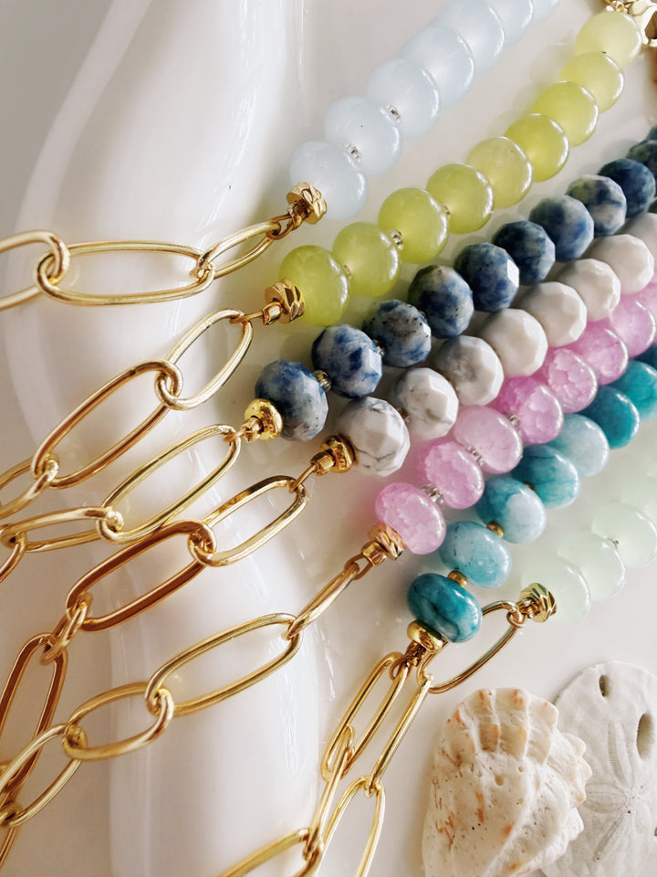 Chain & Bead Bracelet, Marine Dreams