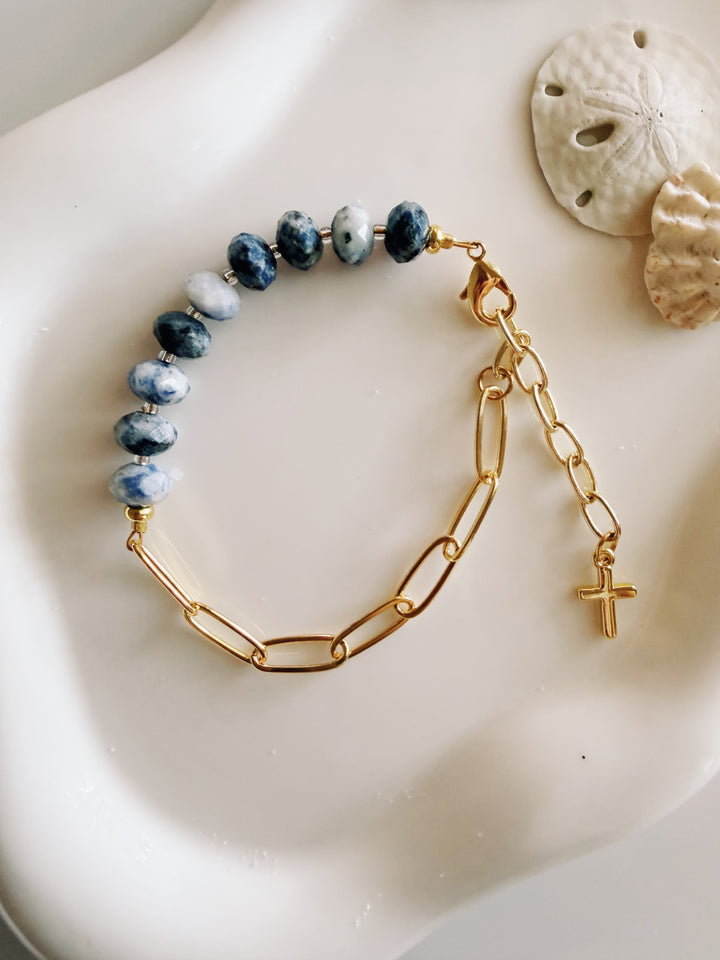 Chain & Bead Bracelet, Marine Dreams