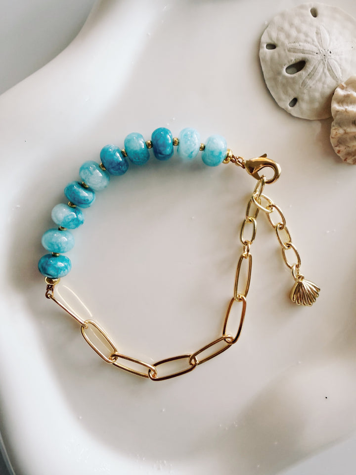 Chain & Bead Bracelet, Marine Dreams
