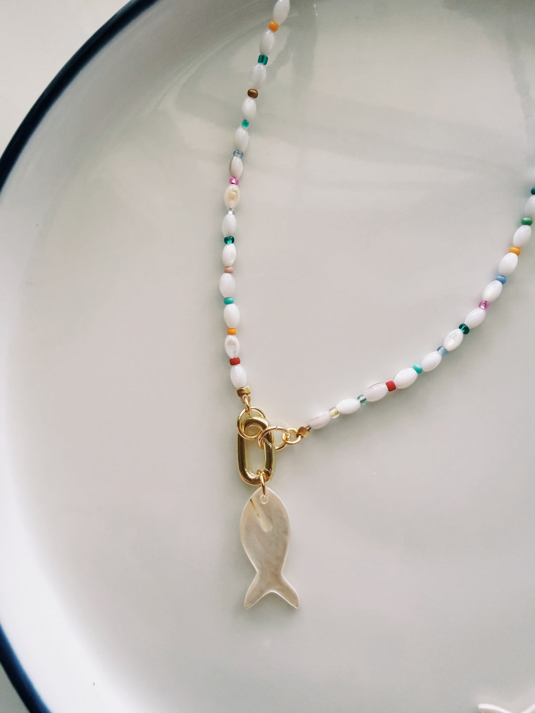 Mother of Pearl Fish Necklace, Marine Dreams