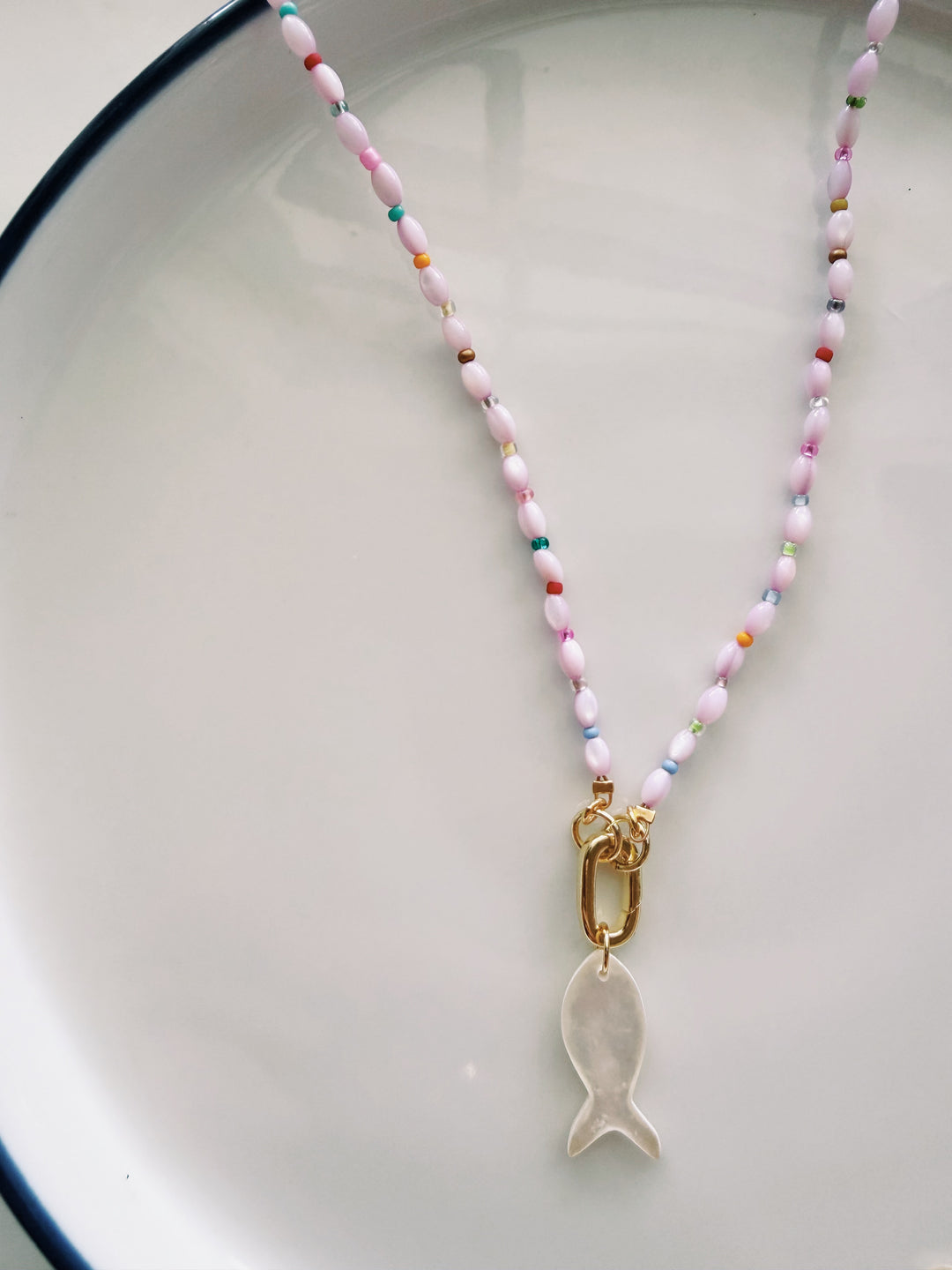 Mother of Pearl Fish Necklace, Marine Dreams