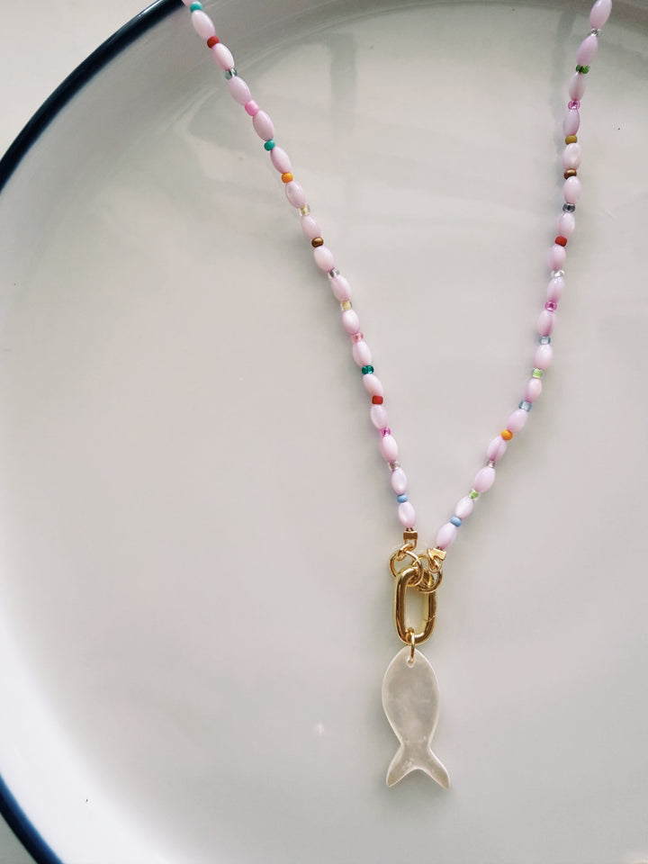 Mother of Pearl Fish Necklace, Marine Dreams
