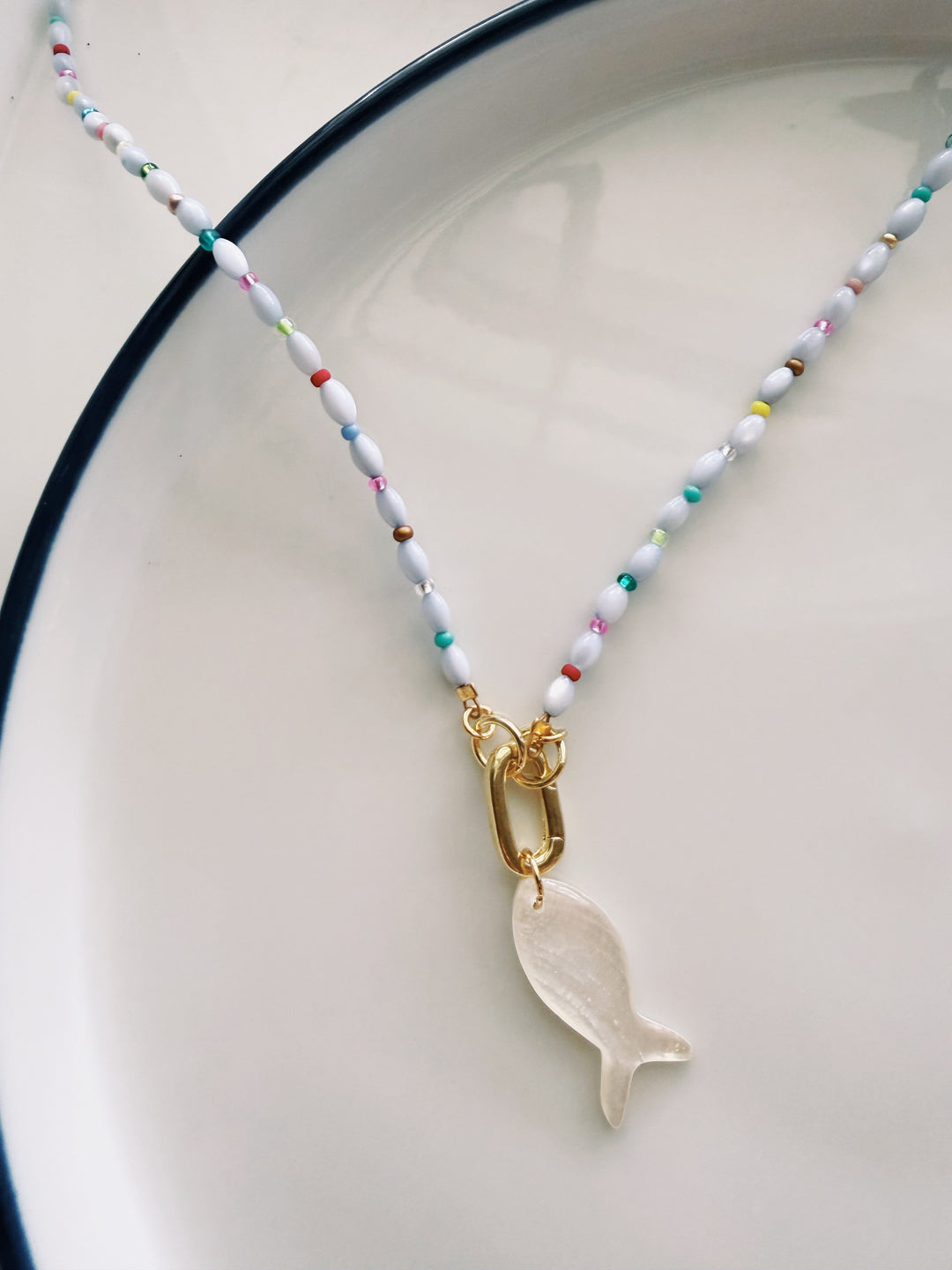 Mother of Pearl Fish Necklace, Marine Dreams