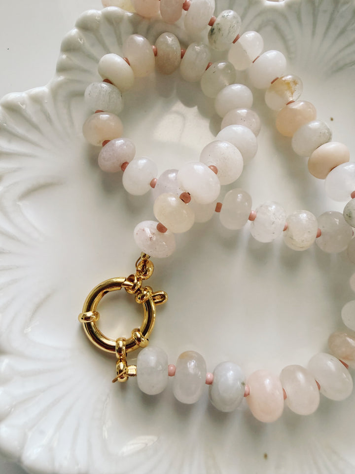 Desert Stone Necklace, Vintage Flora