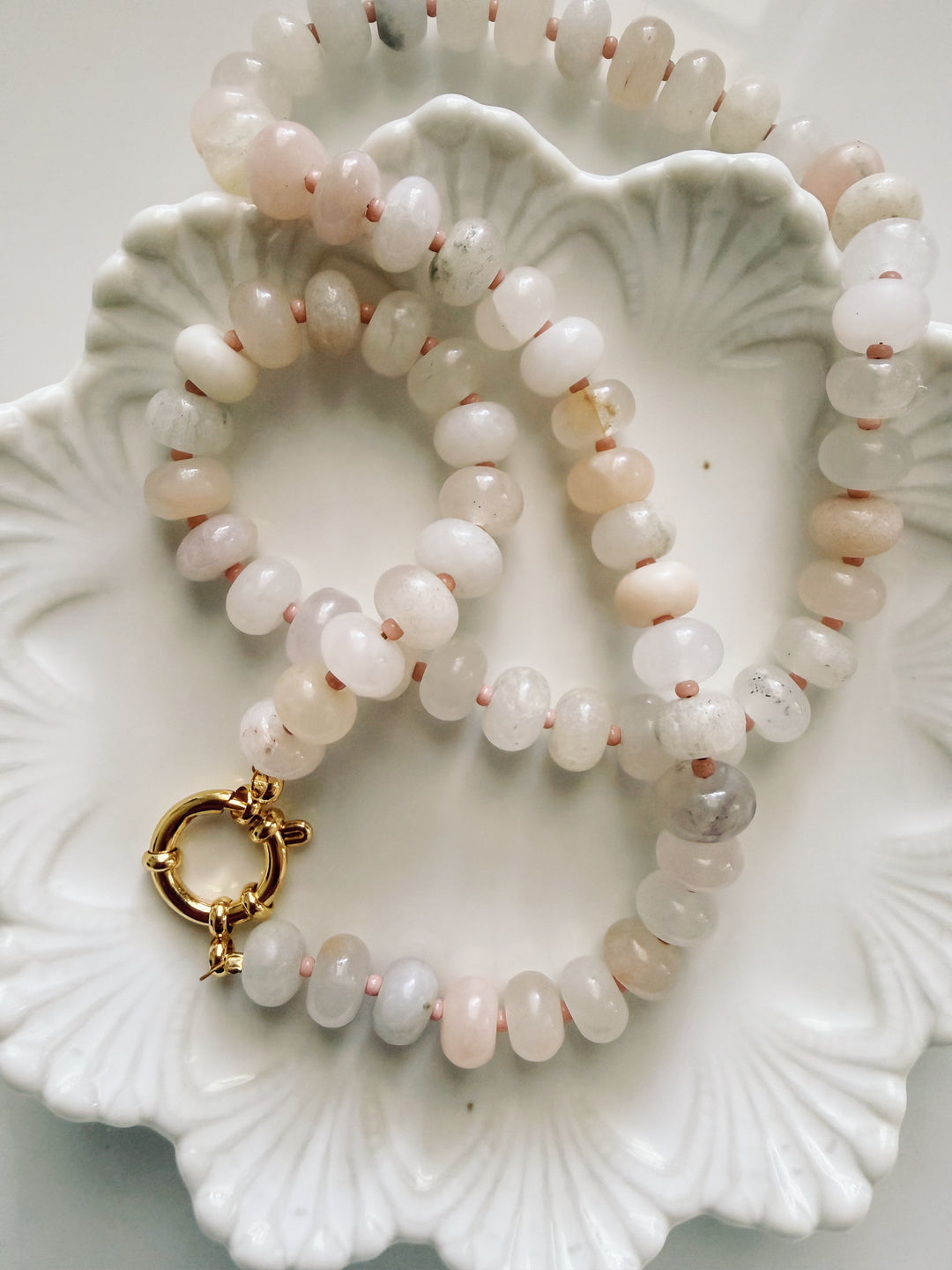Desert Stone Necklace, Vintage Flora