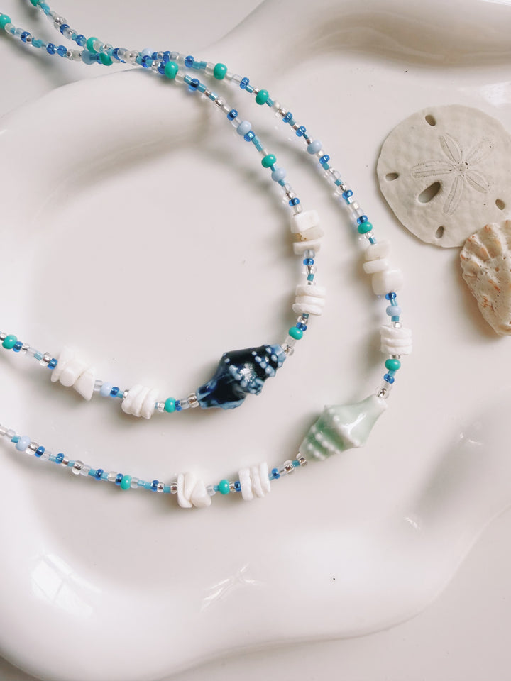 Conque Beaded Necklace, Marine Dreams