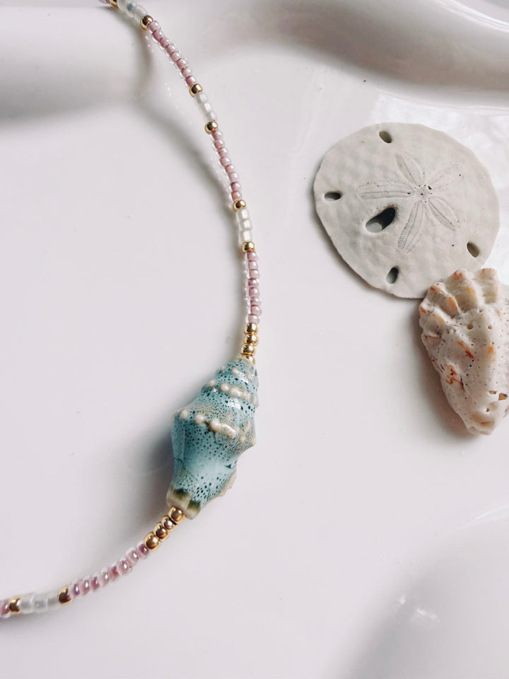Conque Beaded Necklace, Marine Dreams