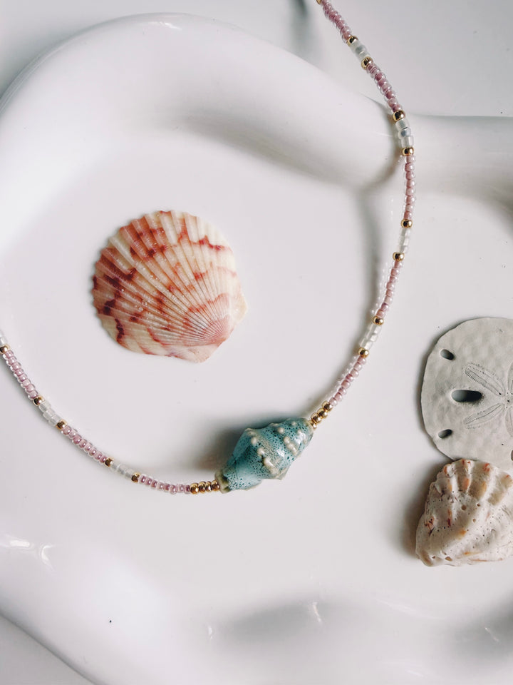Conque Beaded Necklace, Marine Dreams
