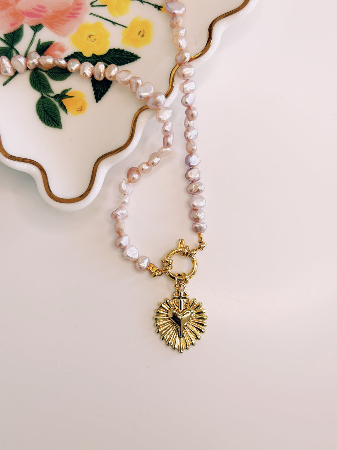 Pearl and Charm Necklace