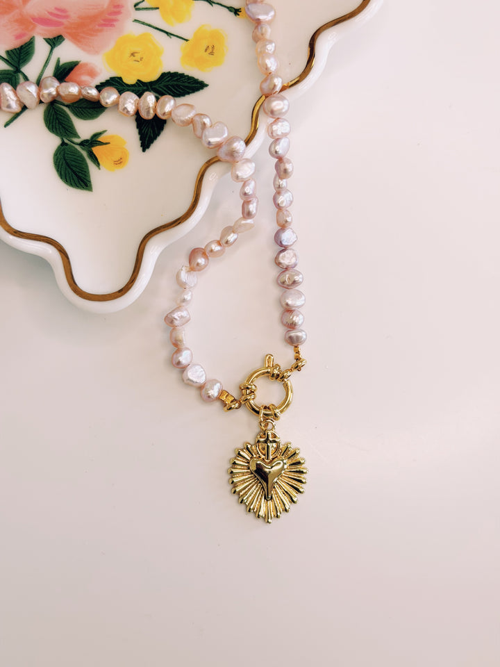 Pearl and Charm Necklace