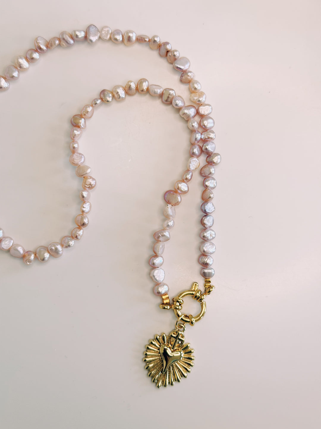 Pearl and Charm Necklace