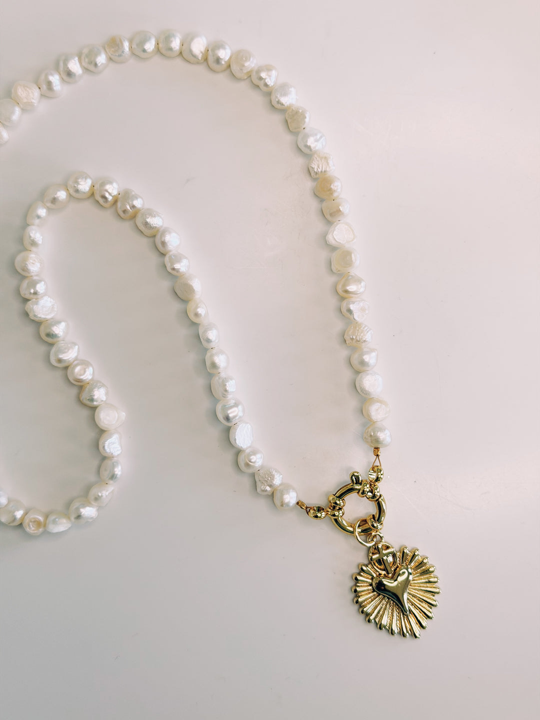 Pearl and Charm Necklace