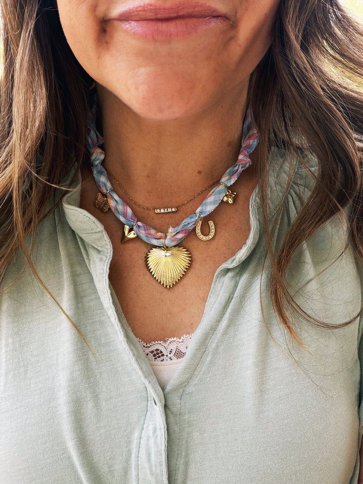 Plaid Bandana Necklace