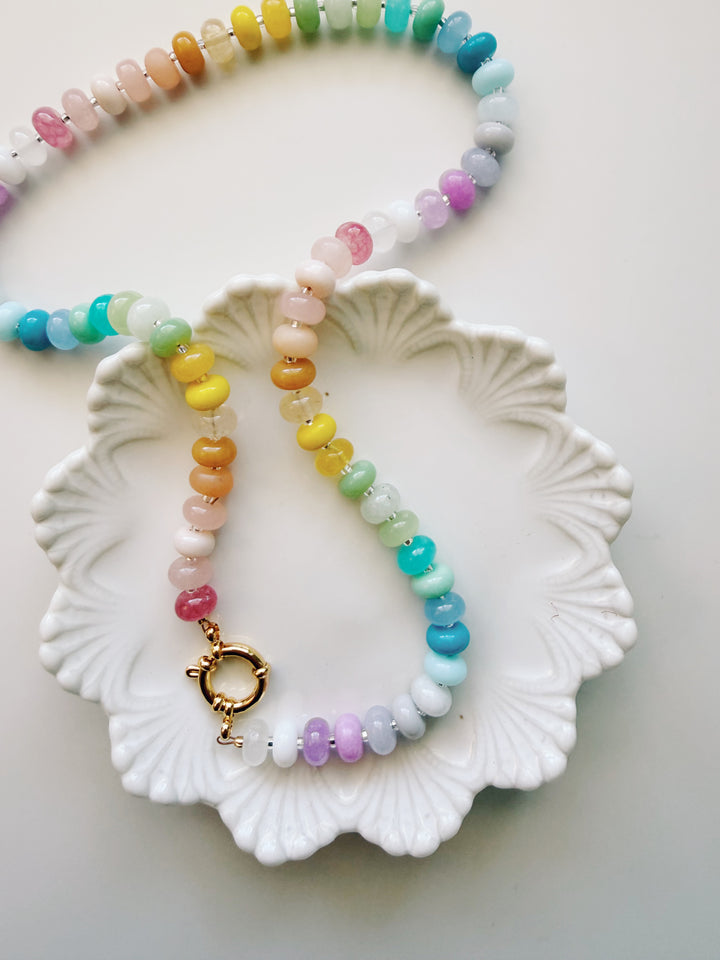 Spring Greens Posy Stone Necklace