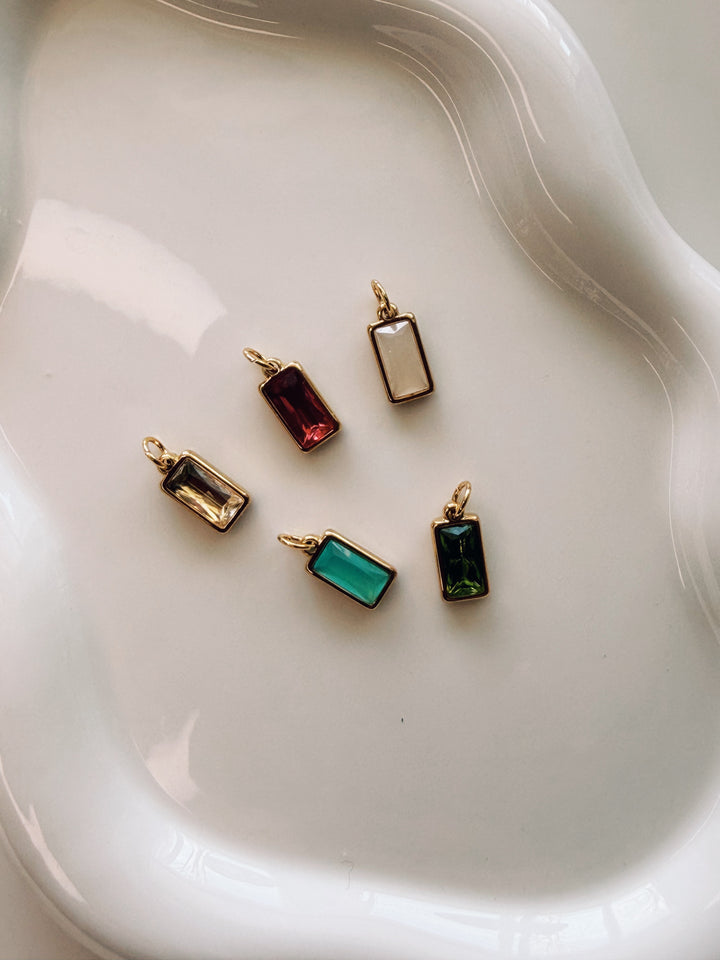 Rectangle Gem Charms