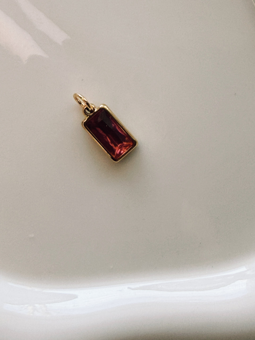 Rectangle Gem Charms