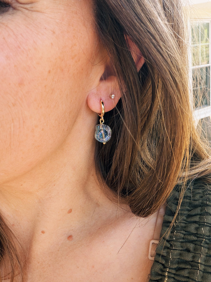 Iridescent Shell Earrings, Marine Dreams