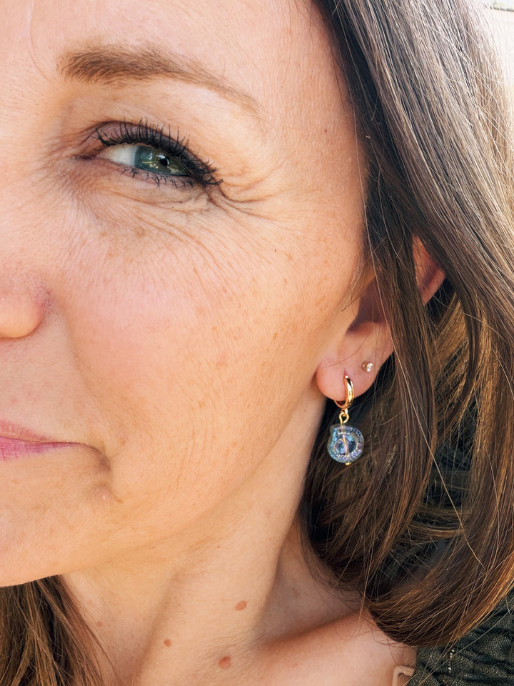 Iridescent Shell Earrings, Marine Dreams