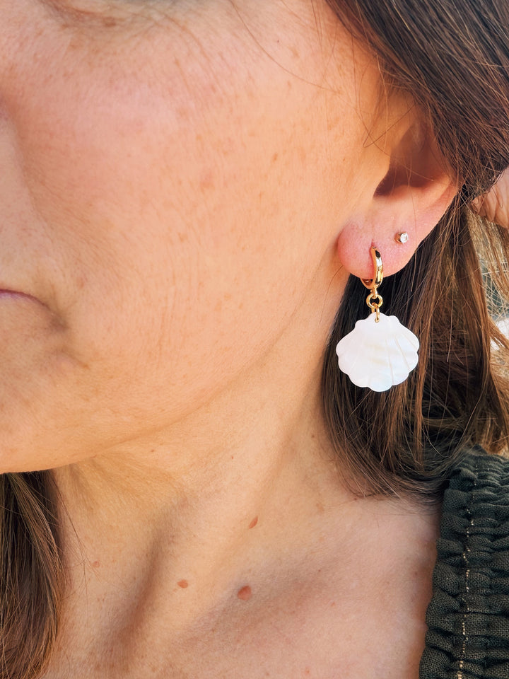 Mother of Pearl Shell Earrings, Marine Dreams