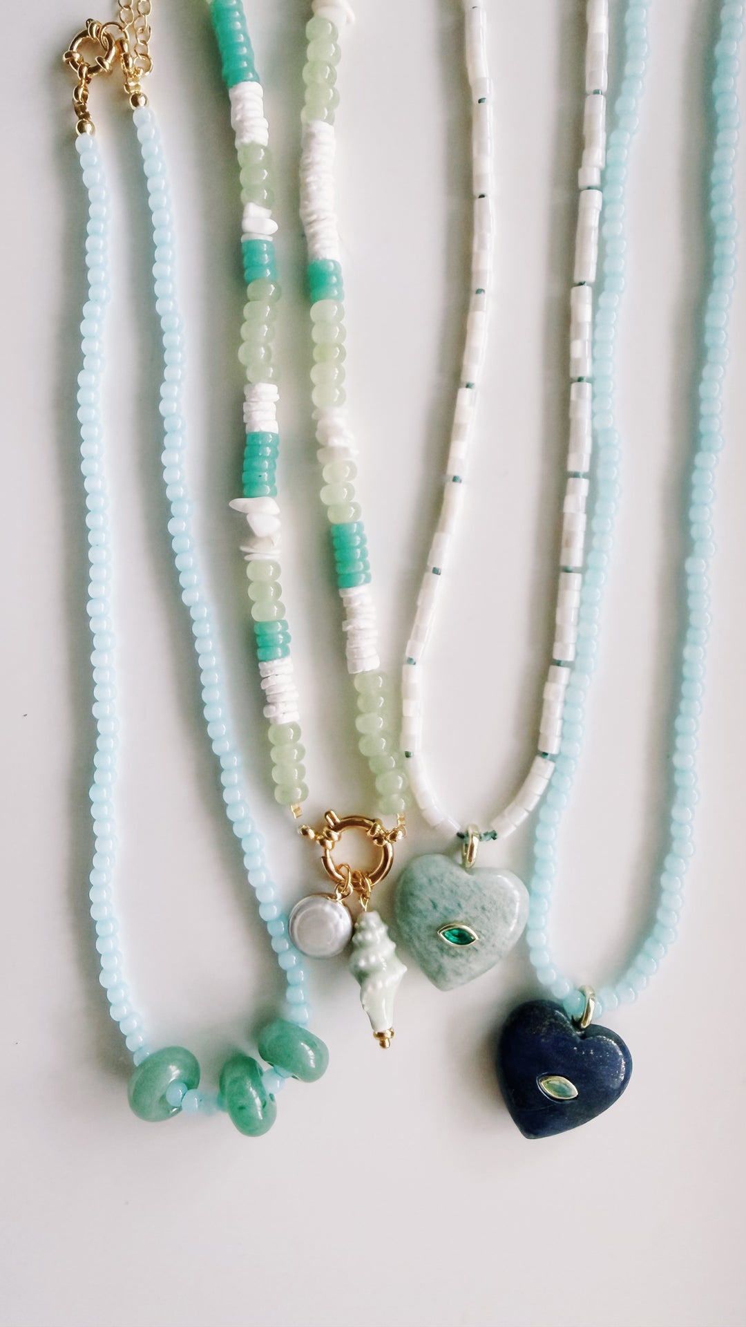 Spring Greens Pasture and Stream Necklace