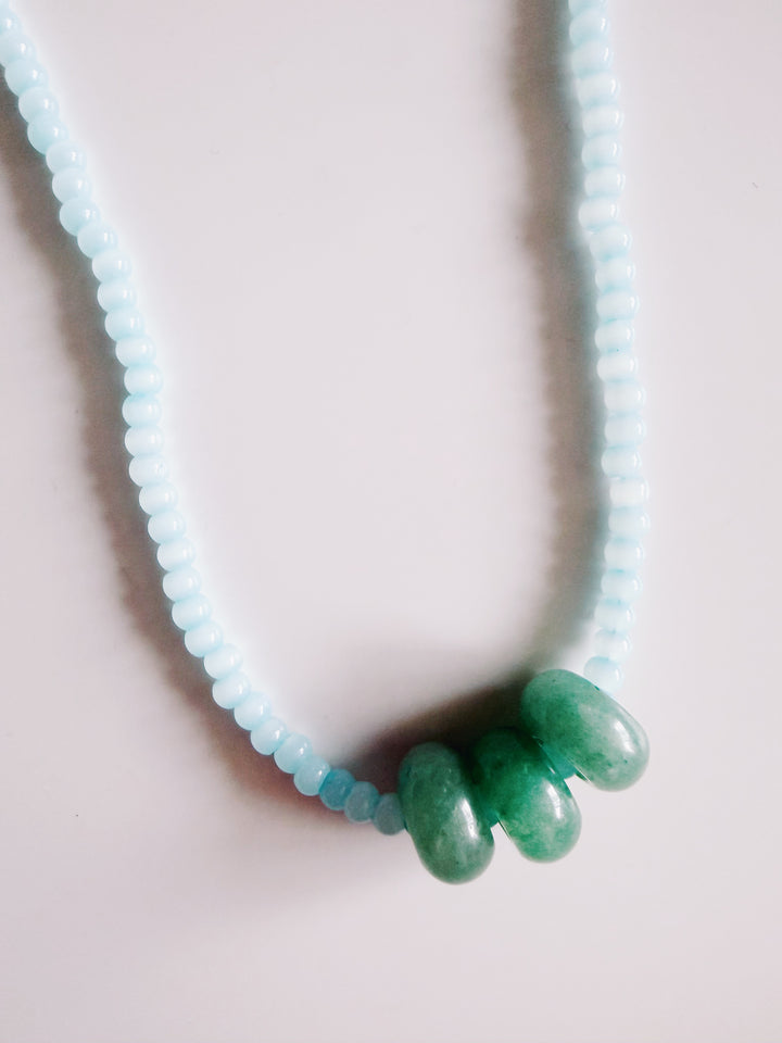 Spring Greens Pasture and Stream Necklace