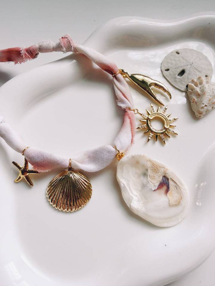 Sunkissed Charm Bandana Necklace, Marine Dreams