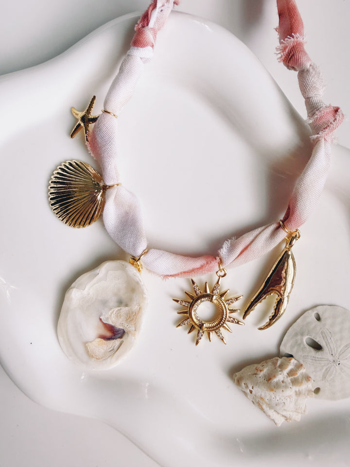 Sunkissed Charm Bandana Necklace, Marine Dreams