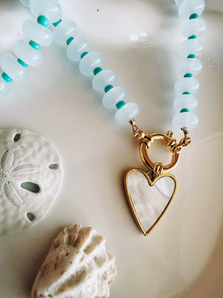 Tides Necklace with Heart, Marine Dreams