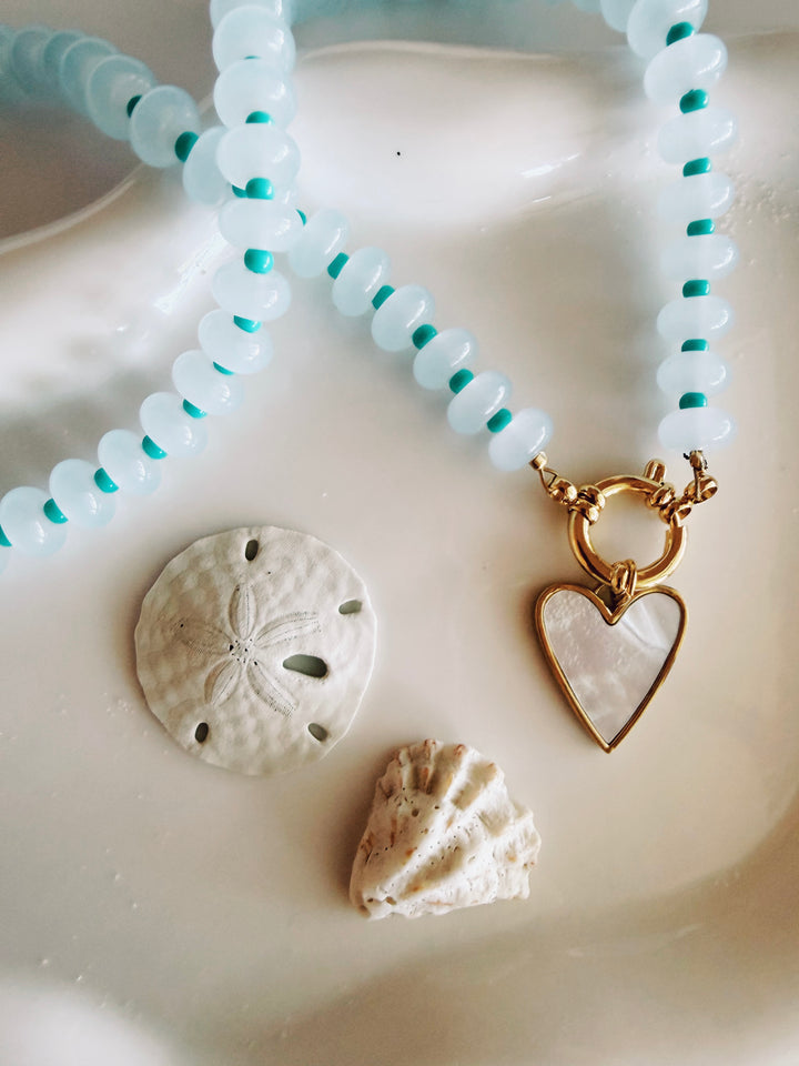 Tides Necklace with Heart, Marine Dreams