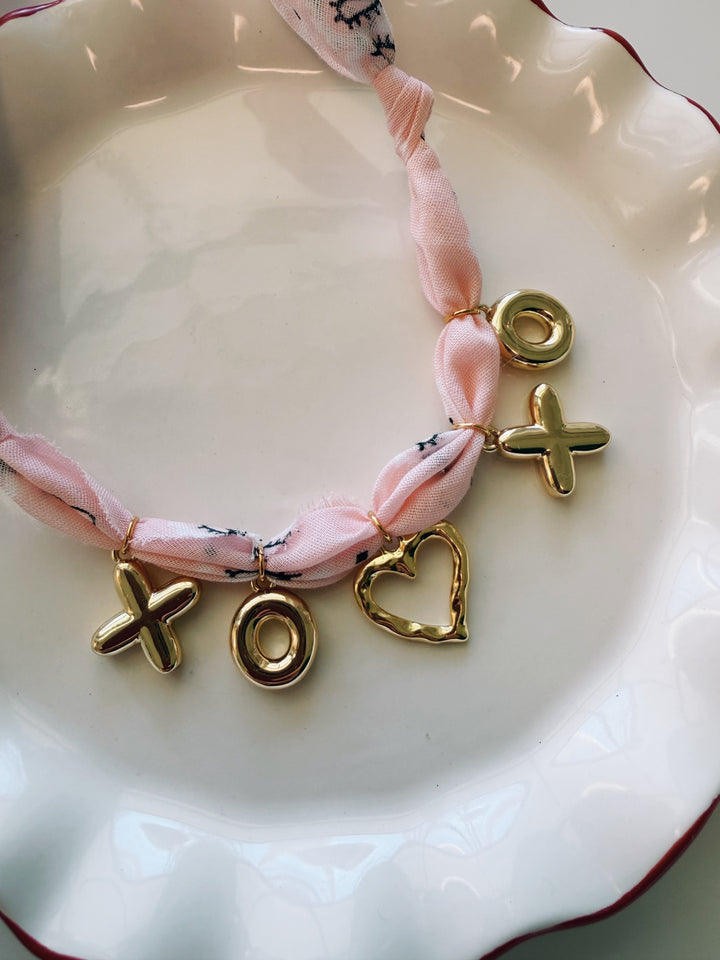 Valentine XOXO Bandana Necklace