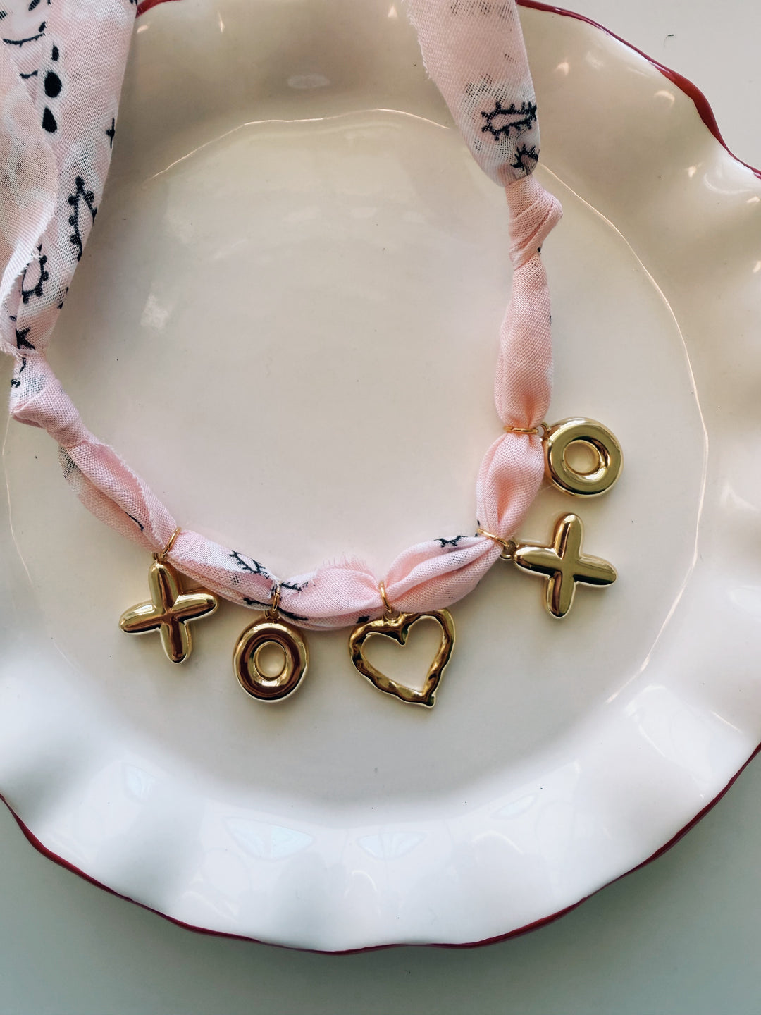 Valentine XOXO Bandana Necklace